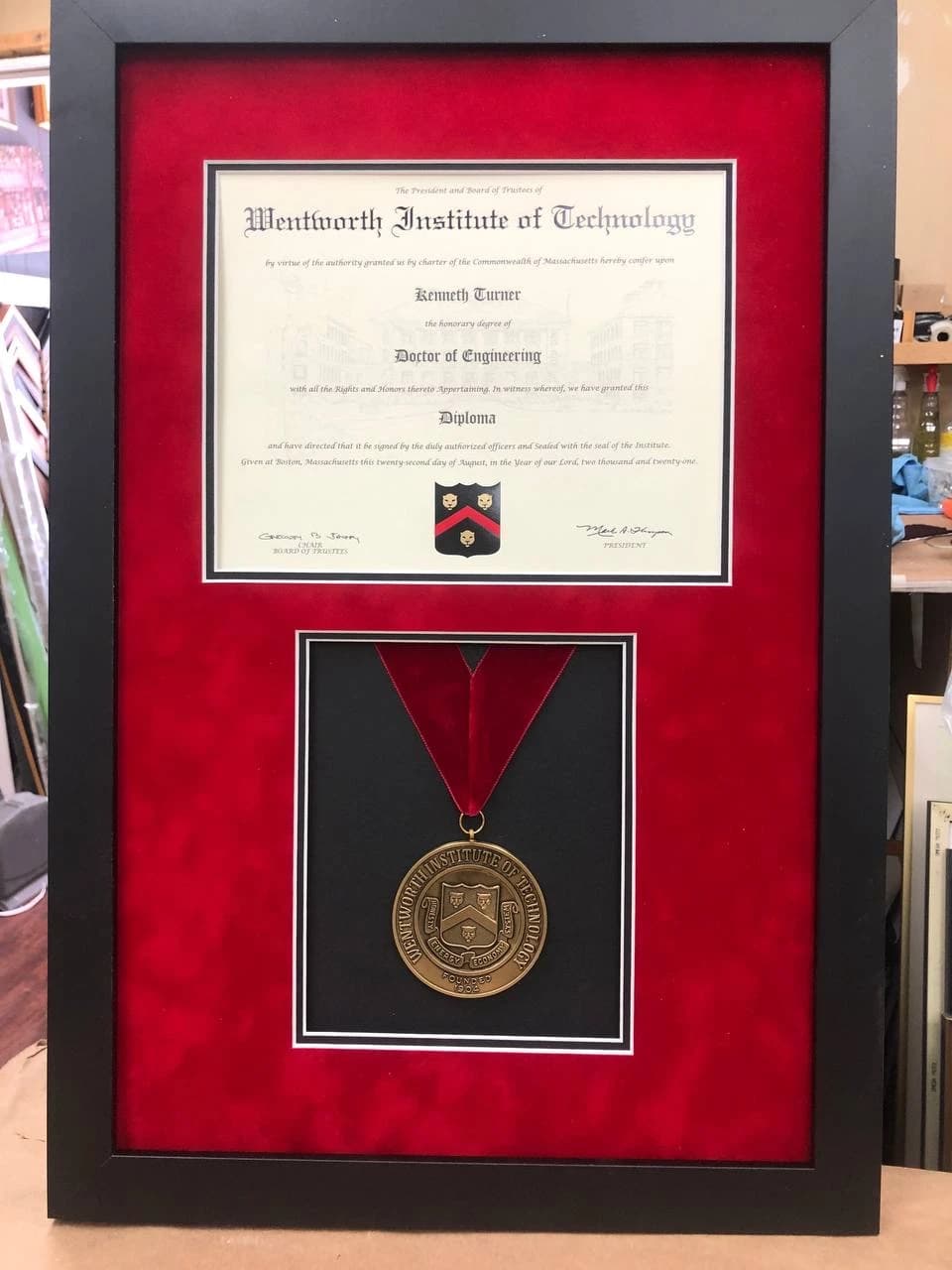 Large framed American flag — flag framing West Roxbury