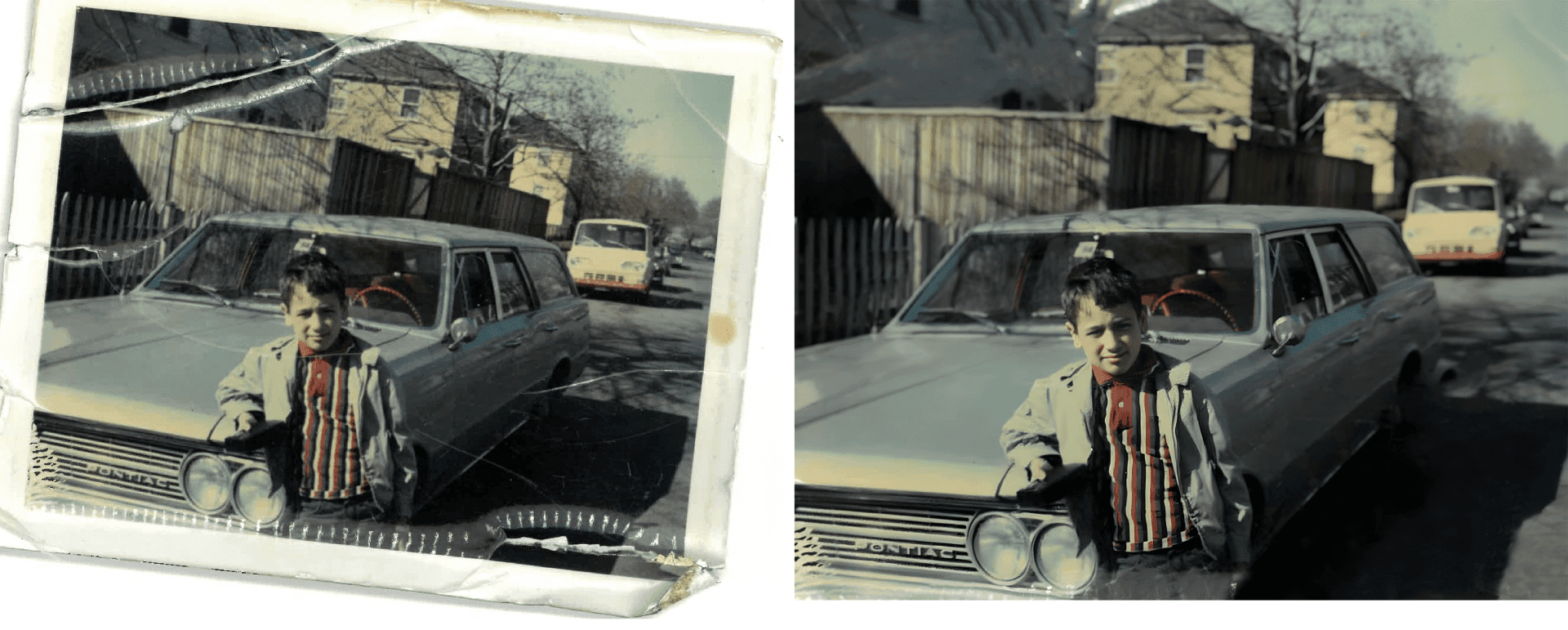 Damaged photo restored — digital photo repair service